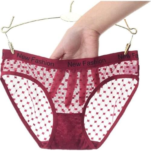 3pcs Lot Women Sexy New Fashion Letter Printed Seamless Briefs Transparent Embroidered Patterned Underwear Lace Panties