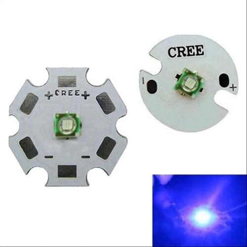 5PCS Original 3W Cree XLamp XPE XP-E Blue LED Light Lamp With 16mm/20mm PCB Star Base 90