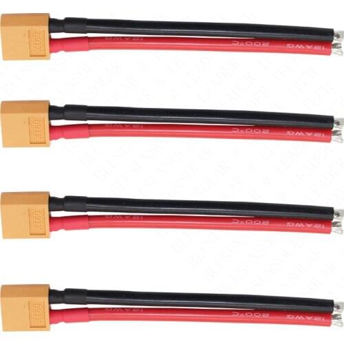 50pc / lot OEM quality XT60 male Connector in 12AWG Soft Silicone Wire Cable for RC Lipo Battery