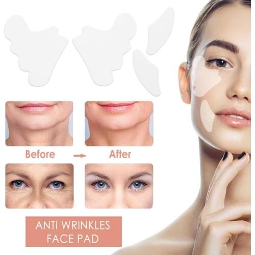 7 in 1 Thin Face Stickers Facial Line Wrinkle Sagging Skin Lift Up Tape Frown Smile Lines Silicone Forehead Anti-Wrinkle Patches