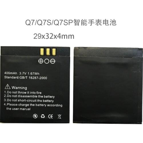 Q7/Q7S/Q7SP Battery smart watch battery 400mAh for Q7SP smart watch phone battery