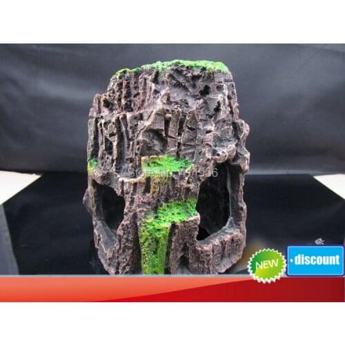 Aquarium Ornament Rock Cave With Holes FOR FISH TO SWIM free shipping