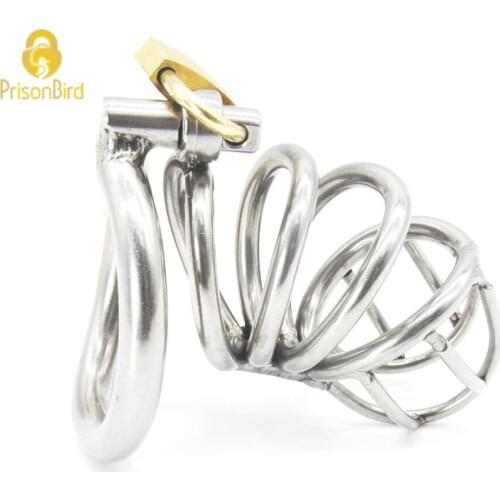 Chaste Bird New High quality Male Chastity Device Bird Lock Stainless Steel Cock Cage A224-2