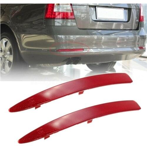 For Skoda Octavia 2010-2014 Pair Rear Bumper Reflectors Light Lamp Red Oe 1z0945105 1z0945106 Abs Rear Bumper Reflectors