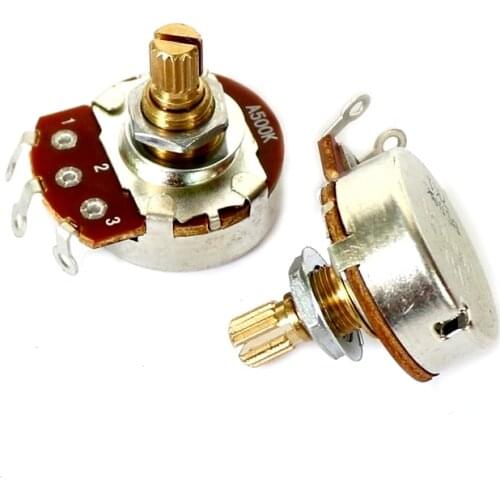 Donlis Guitar electric brass shaft A250K/B250K/A500K/B500K 24MM amplifier pots Guitar Amp and Pro Audio potentiometer guitarra