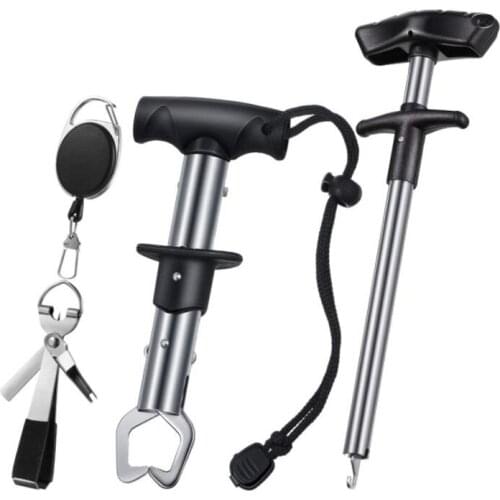 Fish Hook Remover with 4 in 1 Mono Line Clipper,Fishing Pliers Fish Lip Gripper Holder,Decoupling Hook Remover Tool