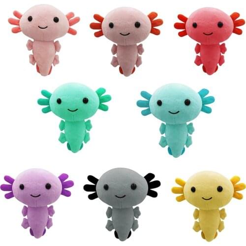 Kawaii Axolotl Plush Toy Cartoon Cute Animal Stuffed Plushie Doll Soft Pink Axolotl Stuffed Dolls For Kids Birthday Gifts