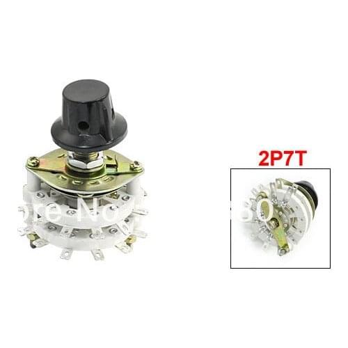KCT2*7 TV Radio Band Channel Selector 2P7T 2P7T 2 Pole 7 Throw Position Rotary Switch