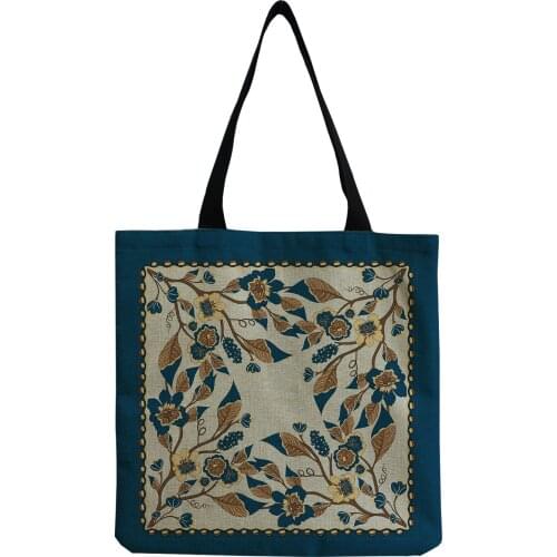 Retro Classic Female Shopping Bags 2020 Hot Sale Personalized Floral Printing Tote Bags For Women Large Capacity Shoulder Bags
