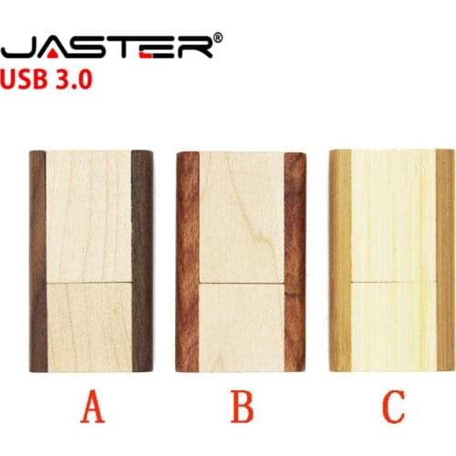 JASTER Rotatable usb drive Wooden pen drive 3.0 USB 16gb 32gb 64gb usb flash drive 128gb USB Stick Flash Drive custom Logo bulk