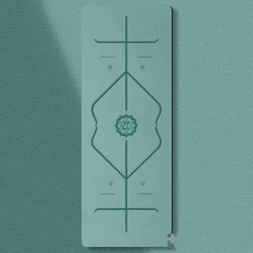 Yoga Mat Pu Natural Rubber Non-Slip Fitness Posture Line Yoga Mat