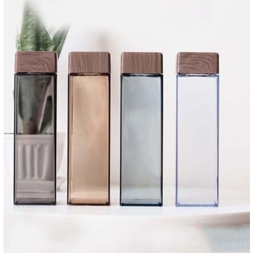 Cute Portable Water Bottle travel student outdoor sports school portable Rectangle Shape scrub leak cup drinking bottle