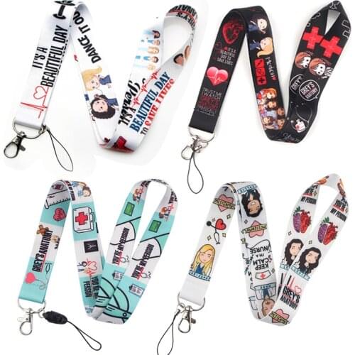 Cartoon mobile phone lanyard, keychain sling, work certificate neckband, camera lanyard, mobile phone DIY lanyard