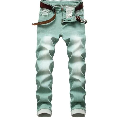 New Slim Stretch Simple Denim Trousers Men Skinny Motorcycle Jeans Men Fashion Men Brand Clothes