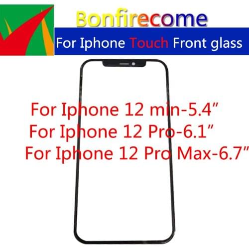 10Pcs\Lot For Iphone 12 Min /12 Pro Max LCD Front Touch Screen Glass Outer Lens Replacement