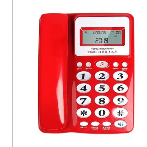 Corded Telephone with Speaker, Display, and Caller ID, Big Buttons Landline Phone, 24 Ringtones, FSK/DTMF Dual System for Home