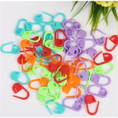 10 Pcs/set Colorful Plastic Knitting Needles Crochet Locking Stitch Markers Crochet Hook Latch Knitting Clip Sewing Tools