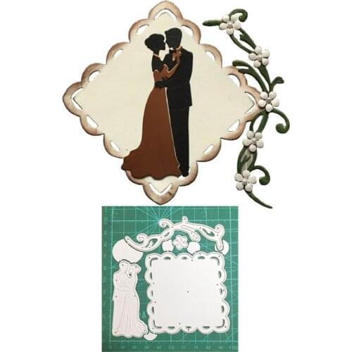 Craft dies metal cutting dies cut die mold Couple background frame Scrapbooking dies paper knife mould blade punch stencils dies