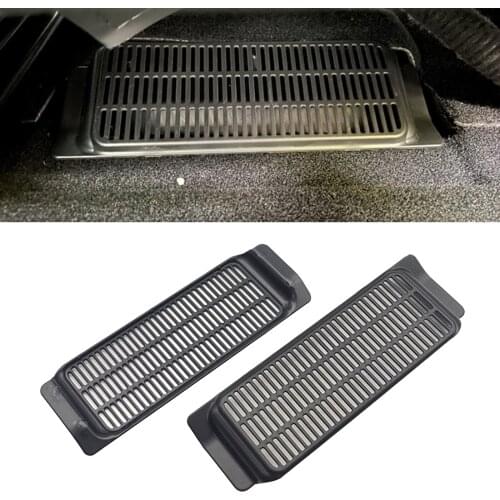 2 Pieces Under Seat Air Outlet Vent Cover Grille For Tesla Model 3 Black