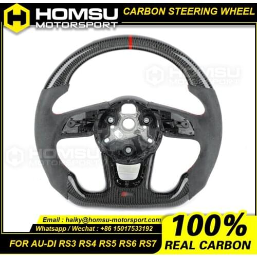 Custom alcantar a carbon fiber steering wheel for aud i RS3 RS4 RS5 RS6 RS7 LED steering wheel