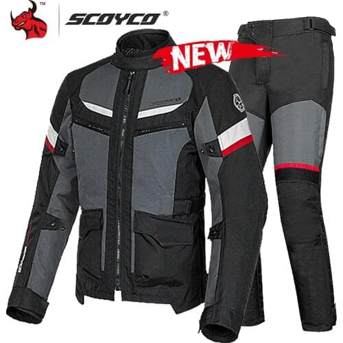 SCOYCO Motorcycle Jacket Men Women Jaqueta Motociclista Moto Jacket Waterproof With Removeable Linner For 4 Season Jacket +Pants