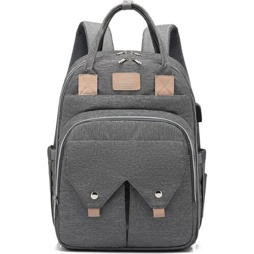Baby Diaper Bag Mommy Backpack For Mom USB Maternity Baby Nappy Nursing Bags Travel Diaper Backpack for Stroller Kit