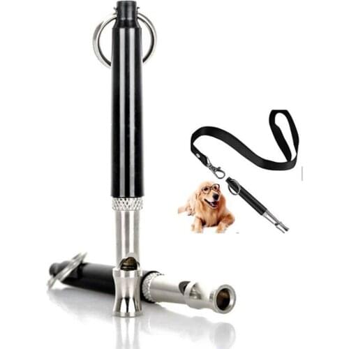 Pet Dog Training Whistle Flute UltraSonic Sound Flute With Portable Keychain Adjustable Dog Flute Dog Bark Stop Whistle