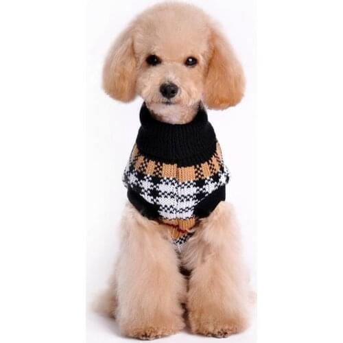 Одежда Для Собак Dog Cat Knitted Sweater Pullover Striped Puppy Coat Jacket Winter Warm Clothes Cute Striped Skirt Sweater