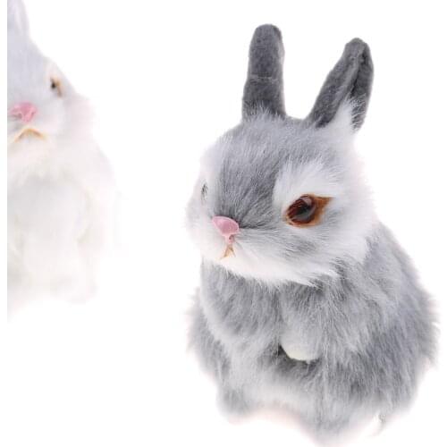 1PCS Cute Artificial Animal Small Rabbit Plush Toys With A Frame Kids Toys Decorations Birthday Gift Simulation Mini Pocket Toy