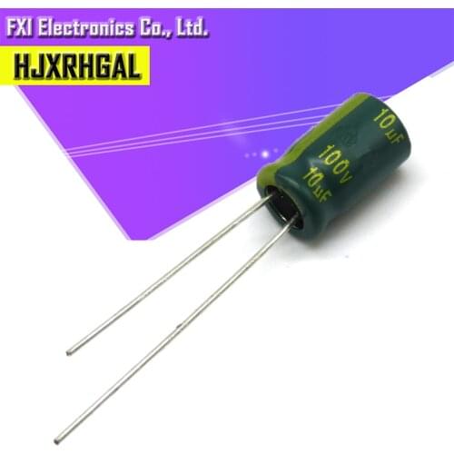 10PCS 100v10uf 10uf100v 6.3*11 100v 10uf 6.3x11 Electrol Electrolytic capacitor