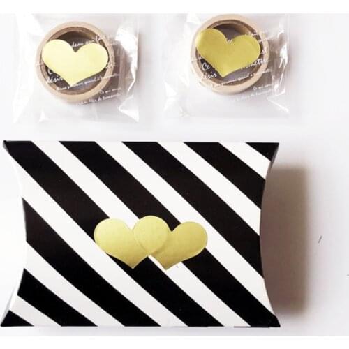 120pcs/lot Lovely Golden Heart Handmade Adhesive Kraft Seal Sticker for Baking Gift Label Stickers Funny DIY Gift