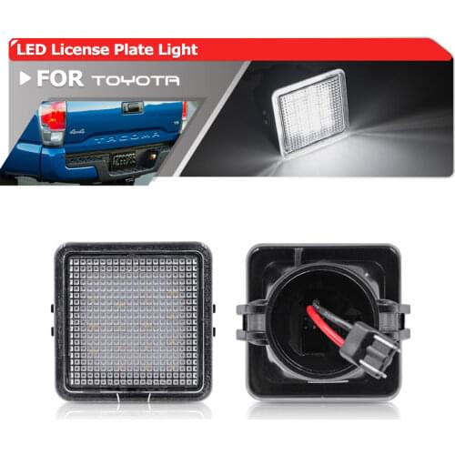 Fits For Toyota TACOMA 2016-2019 TUNDRA 2014-2019 Rear White Error Free Led License Plate Lights Lamp 2PCs