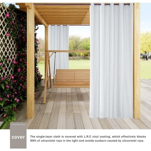 3 Sizes Outdoor Sun-like Waterproof Curtains Heat Insulation Sunscreen and Waterproof Suitable for Outdoor Courtyards