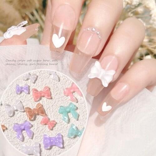 3D Nail DecorationsJelly Sweets Butterfly Nail Art Adhesive Sliders Colorful Nail Transfer Decals Accessories