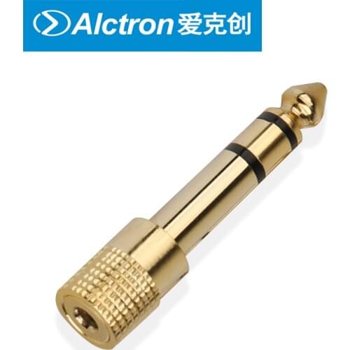 Alctron C2114 3.5mm to 6.35mm audio adapter used in studio, stage performance