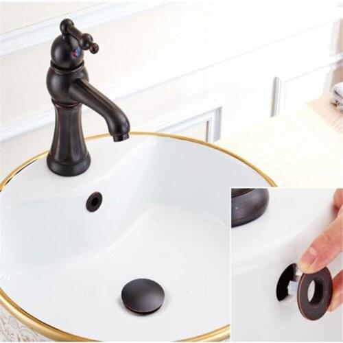 Creative Bathroom Parts Basin Faucet Sink Overflow Cover Brass Six-foot Ring Bathroom Product Basin Tidy Insert Replacement