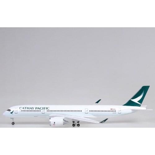 47CM 1/142 Scale Airplane A350 Dreamliner Aircraft Cathy Pacific Airlines Plane Model Toy With LED Light and Landing gear