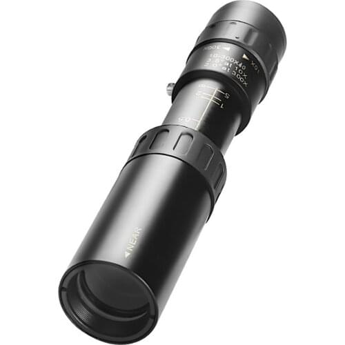 10X-300X Monocular Telescope Compact Waterproof Telescope with FMC Lens BAK4 Prism Carrying Bag Lanyard for Concert Ball Games