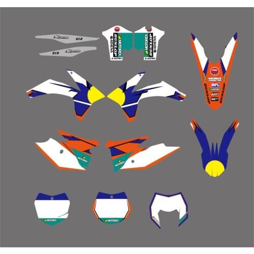 Motorcycle Blue/Orange Graphic Sticker Decal For KTM EXC 125 200 250 300 350 450 500 2012 2013 XC 2011 MX Motocross