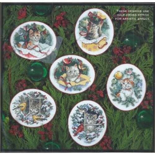 Gold Collection Lovely Counted Cross Stitch Kit Kitty Keepsake Ornaments Christmas Kitten Cat Ornament dim 8730 08730