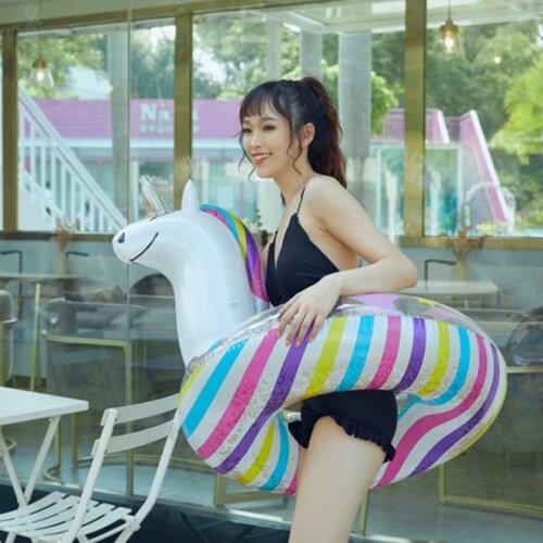 Pool Inflatable Mattress Swimming Ring for Adult Kids Swimming Circle Floating Bed Beach Pool Party Toys