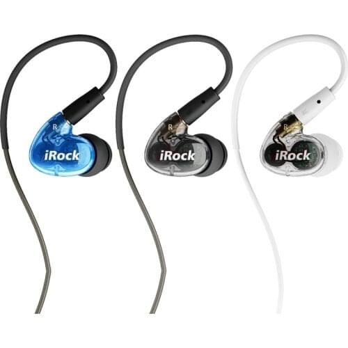 Irock In ear Earphone Transparent Wired Super Bass stereo headset Dual Driver with mic Detachable Cable 3.5mm plug for phone