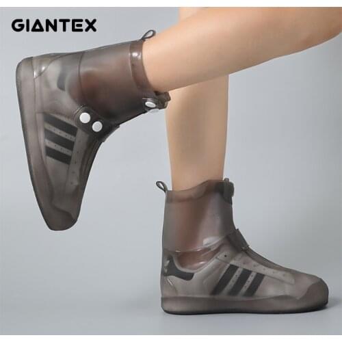 Giantex Breasted Design Rainproof Non-slip Impermeable Rain Boots Environmental Protection Materials Silicone Shoe Covers