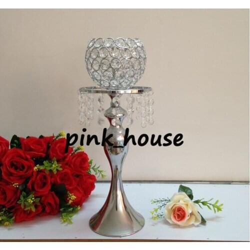 10PCS/LOT,Crystal Candle Holders Wedding Centerpieces Candlesticks for Home Dinning Center Table Decoration