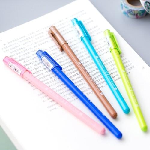 6 pcs Sakura gel ink pen 0.5mm roller with metal tip Black blue color pens Stationery Office accessories School supplies A6778