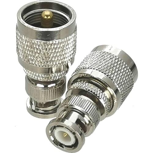 1Pcs BNC Male Plug to UHF PL259 Male Plug RF Adapter Connector Coaxial For Radio Antenna High Quanlity