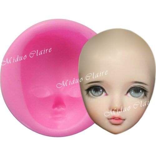 Silicone Mold Beatiful Girl Face Fondant Mold Chocolate Gumpaste Mould Cake Decorating Tools Sugarcraft Wedding Molds SM-052