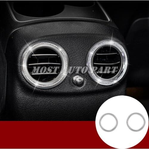 Rhinestone Style Console Rear Air Vent Outlet Cover Ring For Benz E Class W213 2017-2020 Car accesories interior Car decoration
