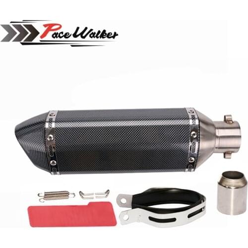 Carbon 51mm Motorcycle Modified gy6 Exhaust Scooter Muffler Exhaust pipe For CBR CBR125 CBR250 CB400 CB600 YZF FZ400