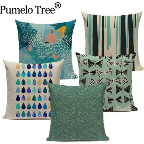 High Quality Summer Chair Deer Cushion Cover Decorative Pillows For Sofa Car Home Bedroom Woven Linen Printed Toss Pillow Case